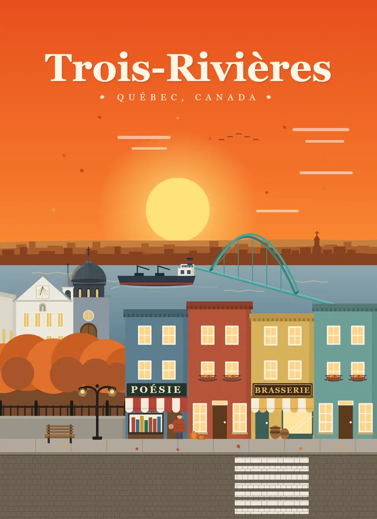 Affiche Klemstudio, Trois-Rivières en automne